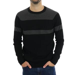 MAGLIA BICOLOR NERO